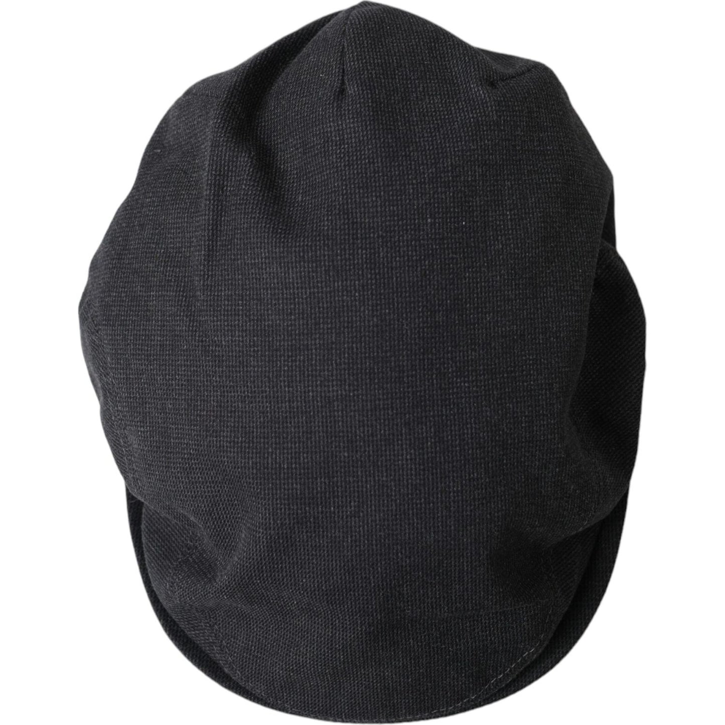 Dolce & Gabbana Gray Cotton Cloth Newsboy Hat Men Dolce & Gabbana