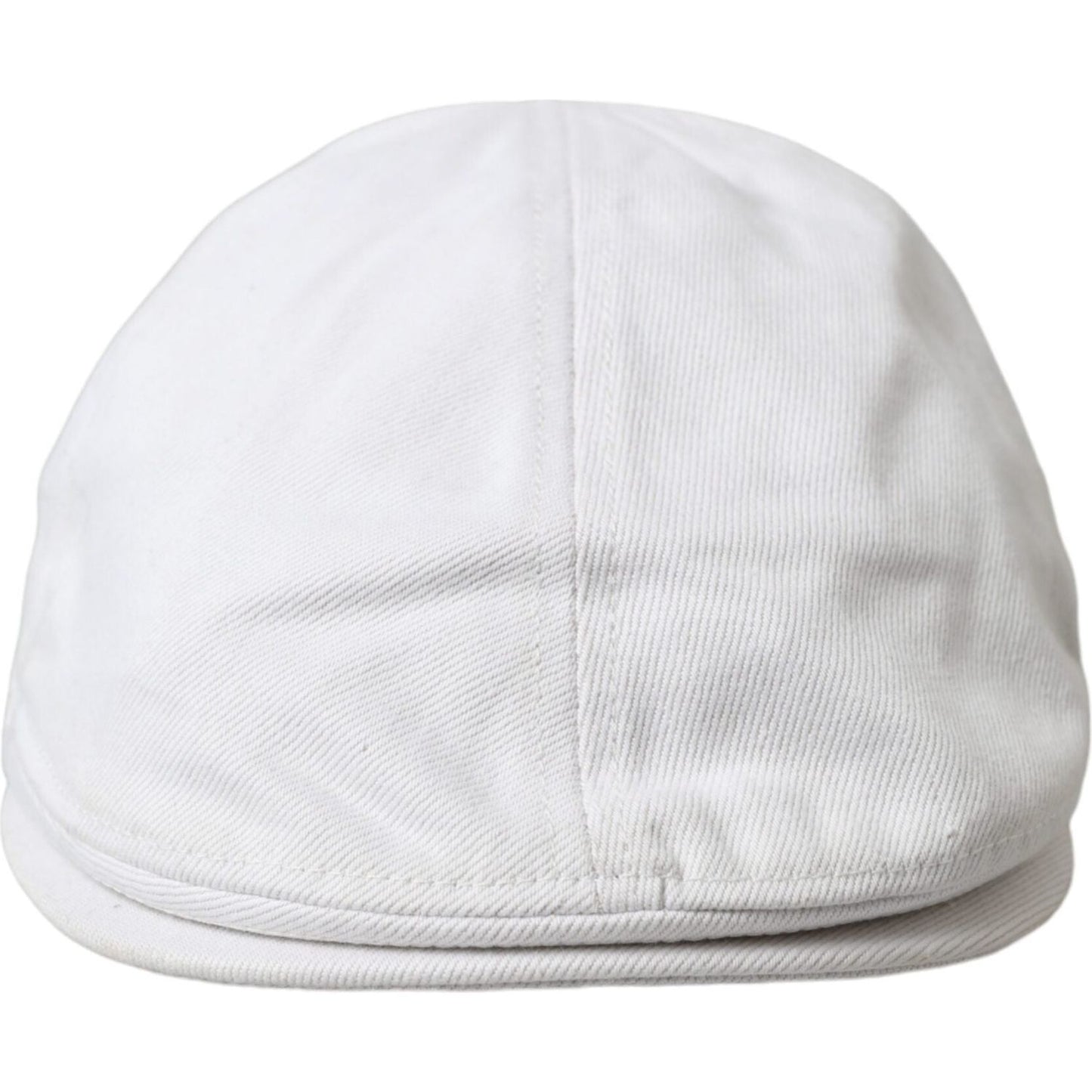 Dolce & Gabbana White Cotton Cloth Newsboy Hat Men Dolce & Gabbana