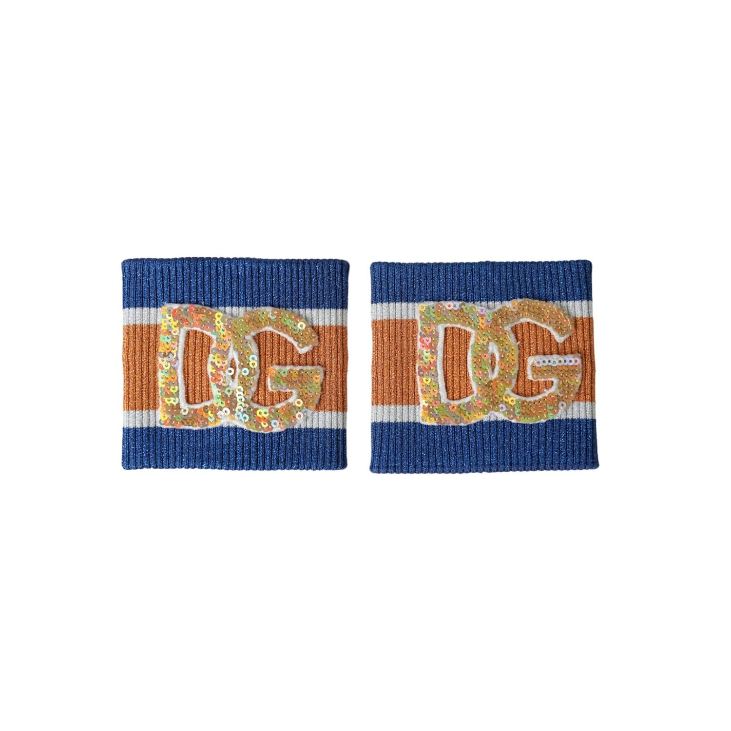 Dolce & Gabbana Multicolor Logo Sequin Viscose Wristband