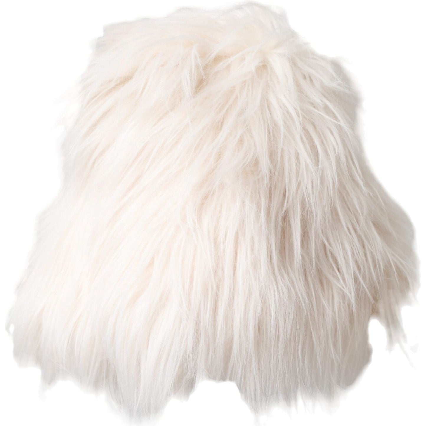 Dolce & Gabbana White Acrylic Fur Womens Bucket Hat Dolce & Gabbana