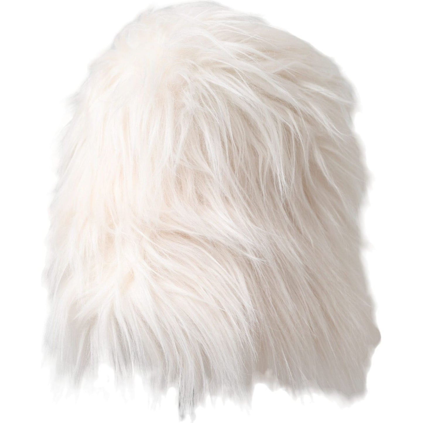 Dolce & Gabbana White Acrylic Fur Womens Bucket Hat Dolce & Gabbana