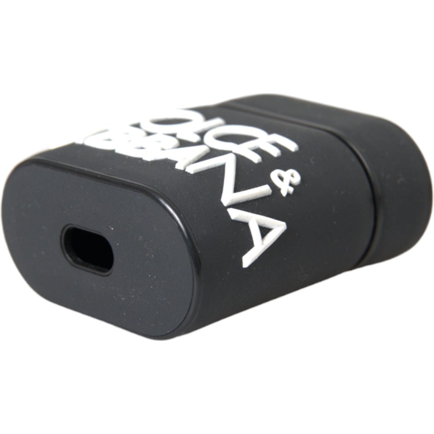 حافظة Airpods من السيليكون باللون الأسود والأبيض من Dolce &amp; Gabbana بشعار منقوش