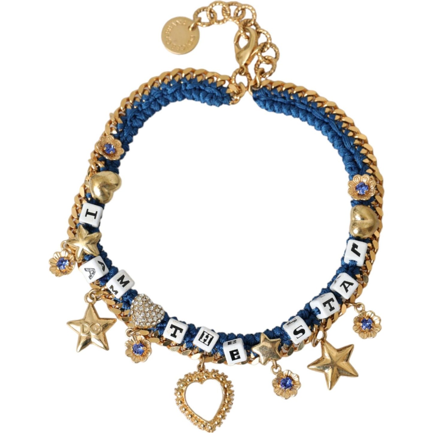 Dolce & Gabbana Gold Tone Brass Chain Iam The Star Bracelet Dolce & Gabbana