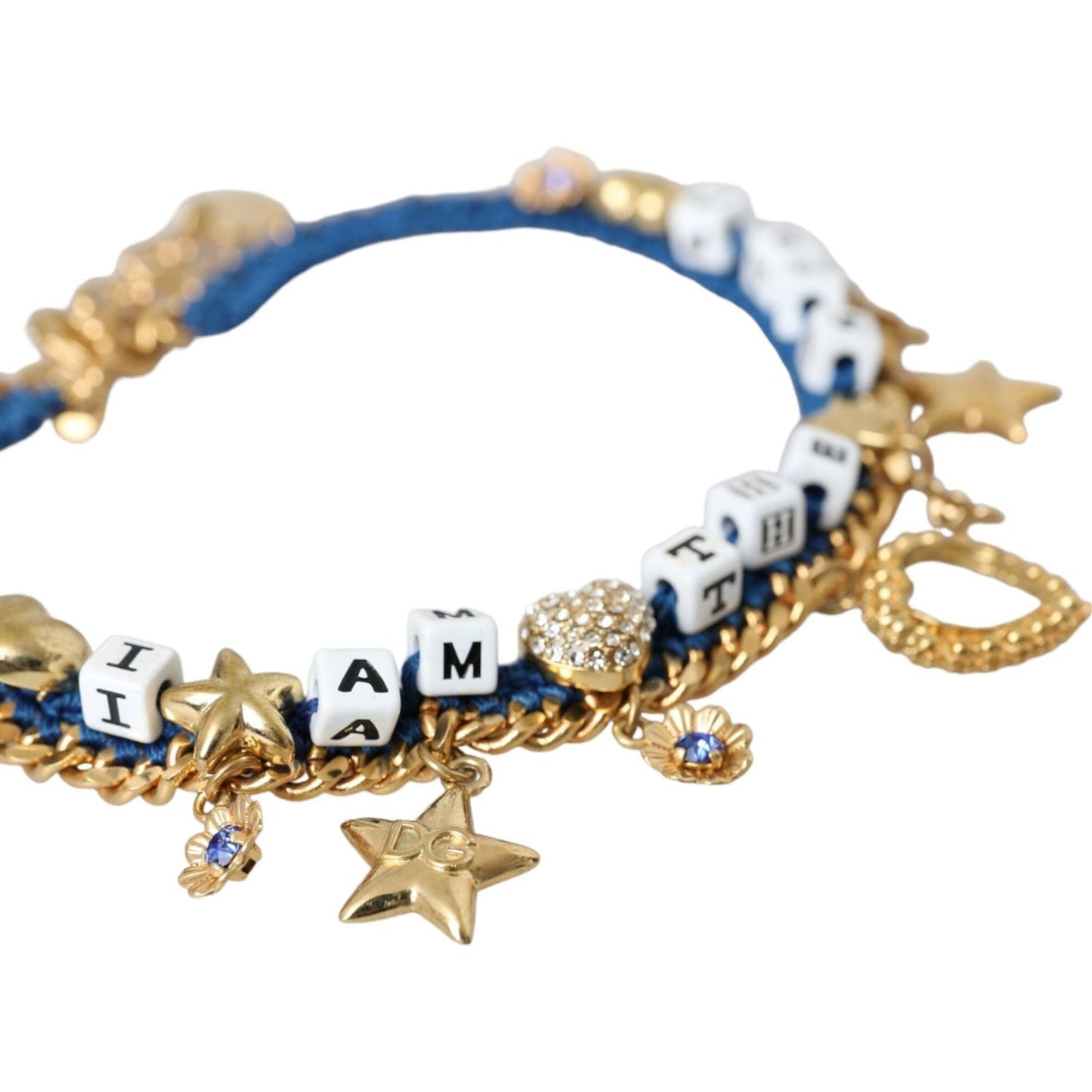 Dolce & Gabbana Gold Tone Brass Chain Iam The Star Bracelet Dolce & Gabbana