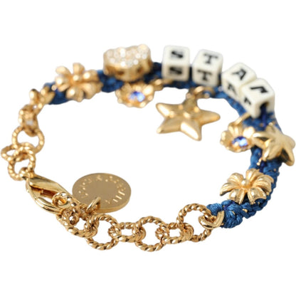 Dolce & Gabbana Gold Tone Brass Chain Star Fashion Bracelet