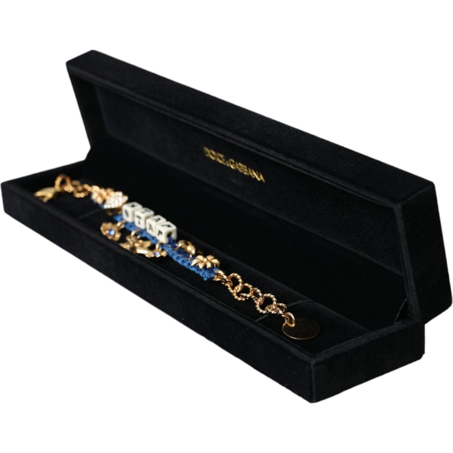 Dolce & Gabbana Gold Tone Brass Chain Star Fashion Bracelet