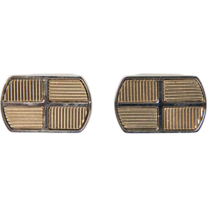 Dolce & Gabbana Silver Gold Plated Metal Brass Pin Cufflinks