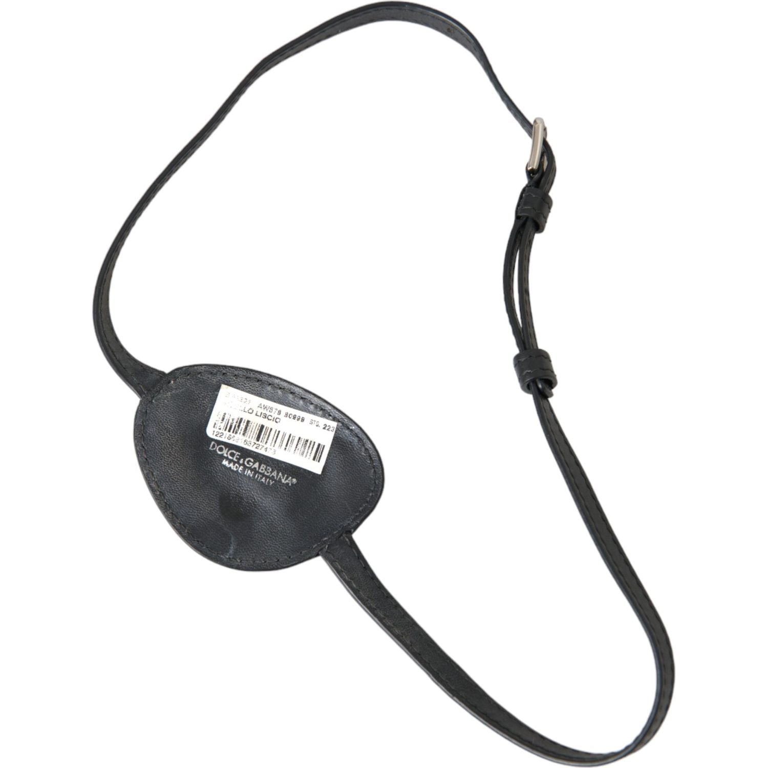 رقعة عين من جلد العجل الأسود من دولتشي آند غابانا بشعار DG المعدني