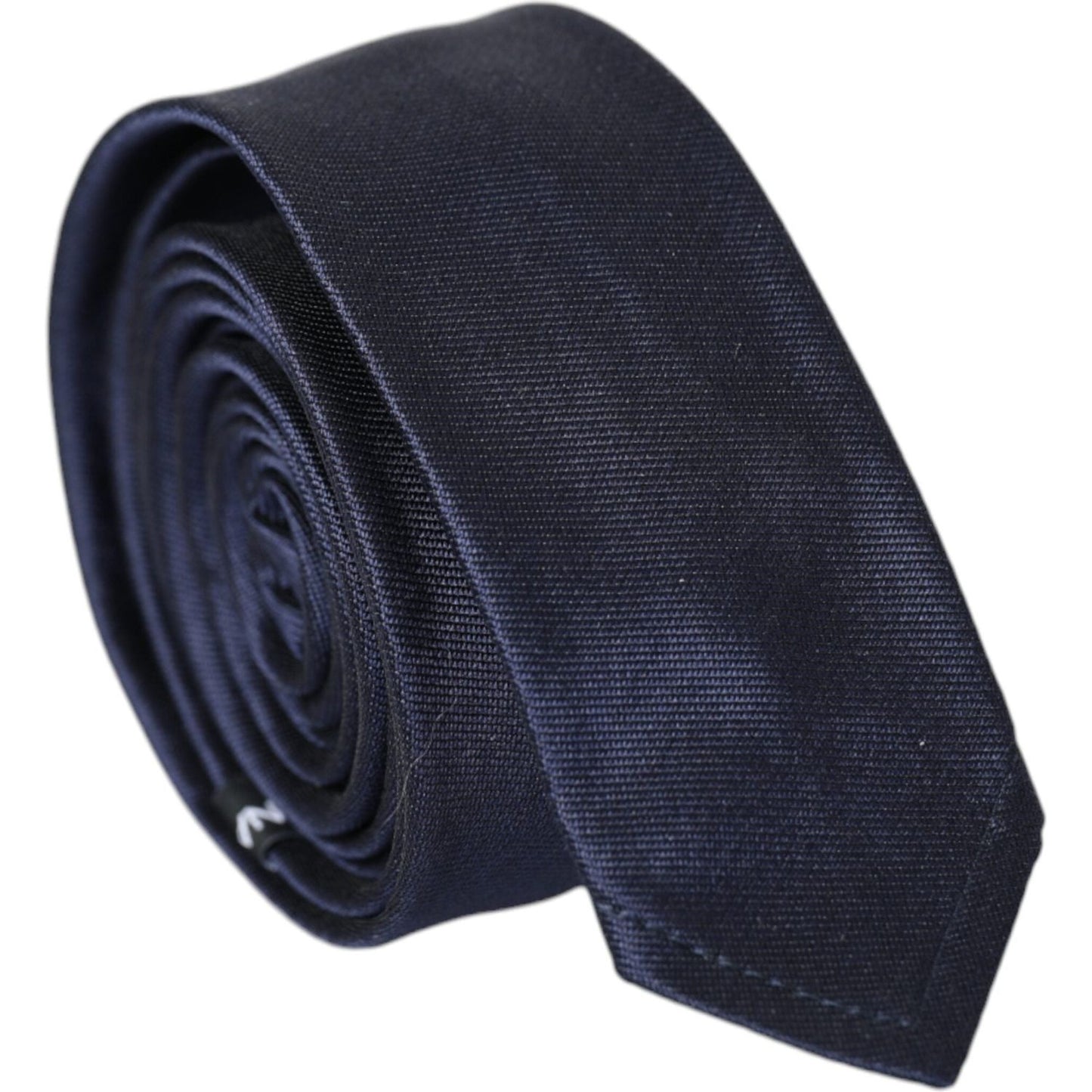 Dolce & Gabbana Blue Solid Silk Adjustable Tie Men Dolce & Gabbana