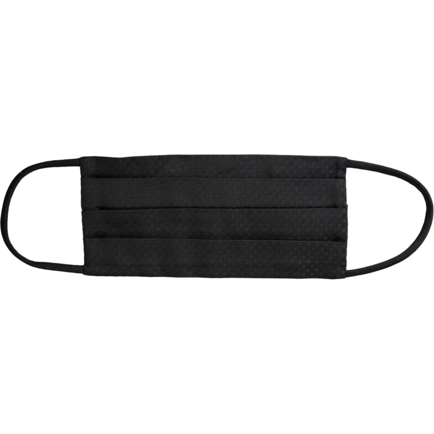 Dolce & Gabbana Black 100% Silk Adjustable Necktie Face Mask Dolce & Gabbana