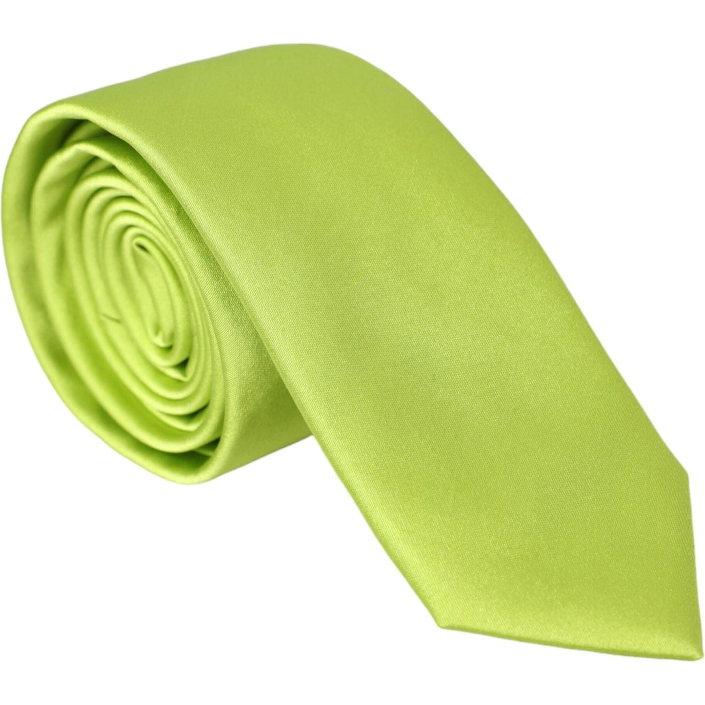 Dolce & Gabbana Green Solid Silk Adjustable Tie Men Dolce & Gabbana