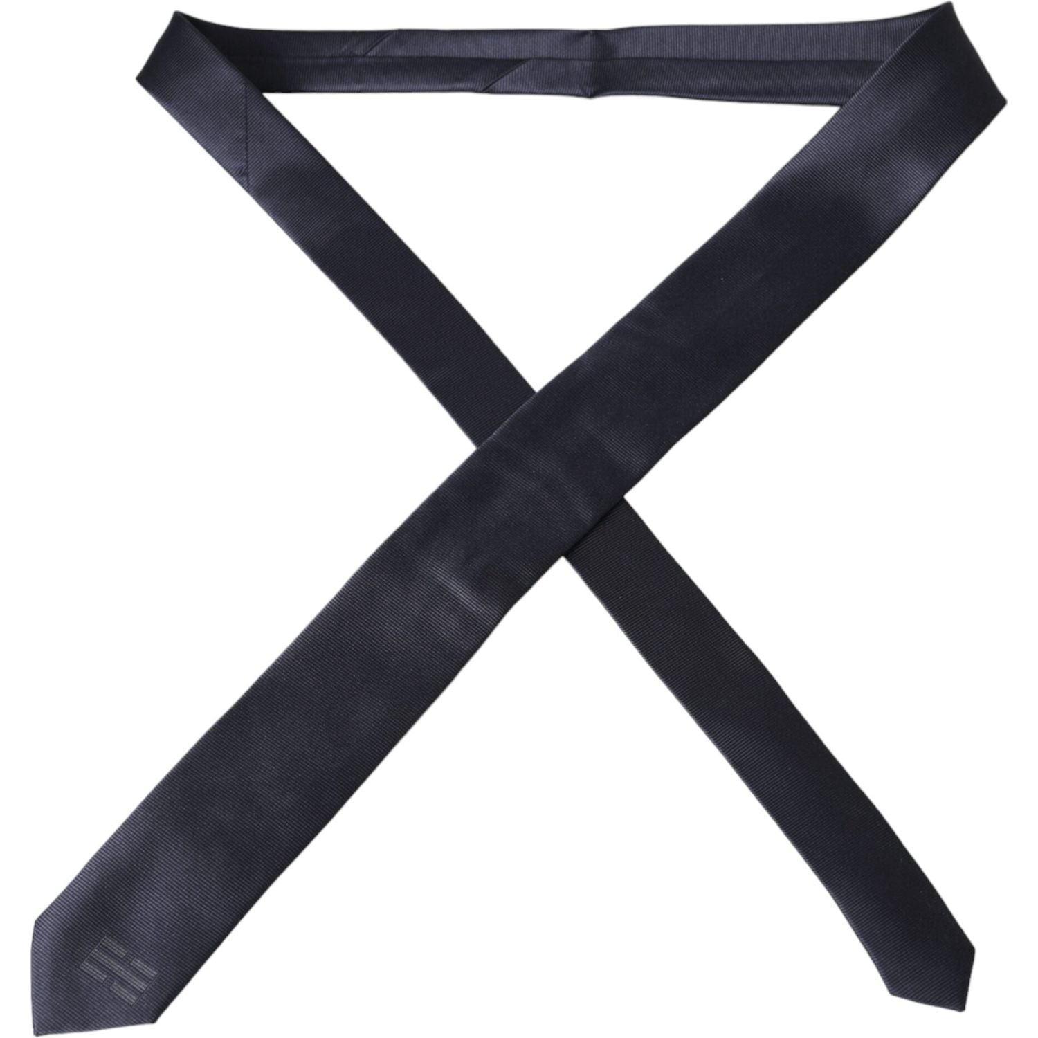 Dolce & Gabbana Blue Solid Silk Adjustable Tie Men