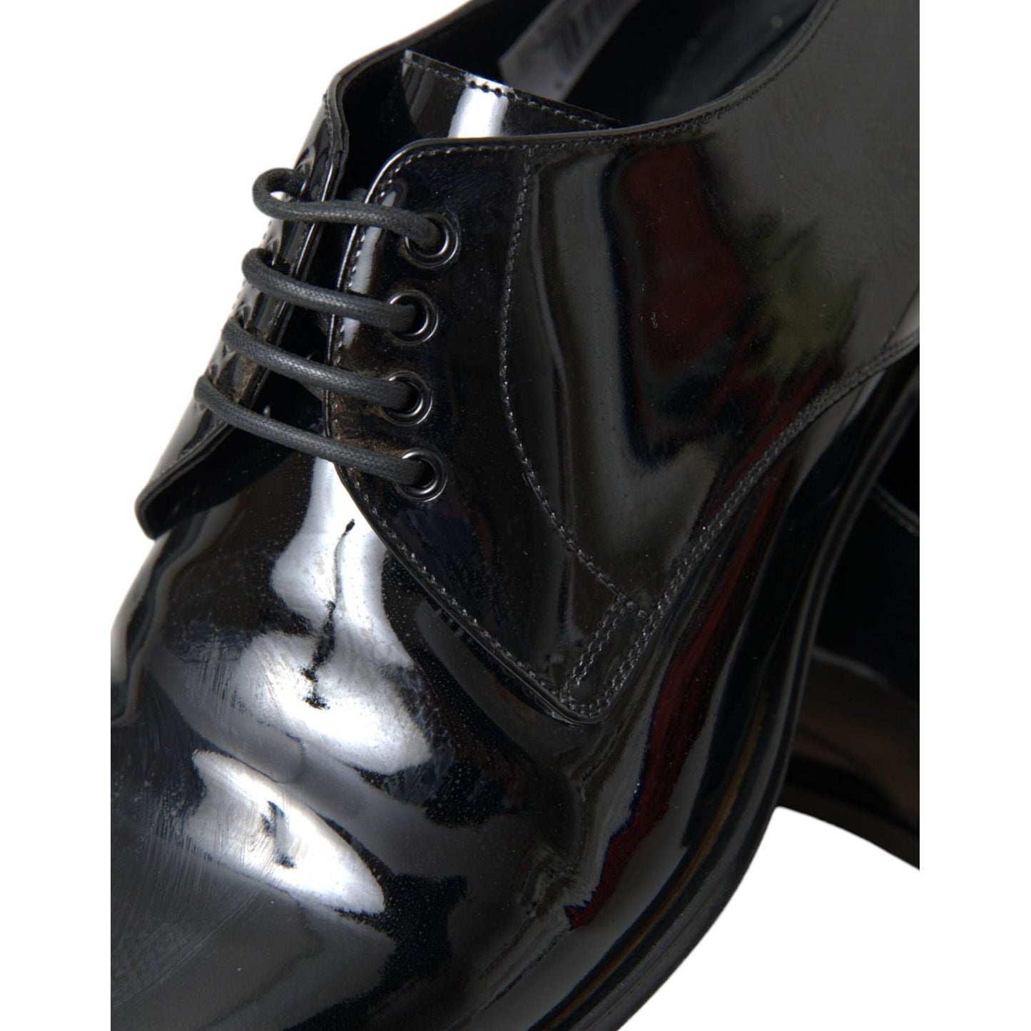 Dolce & Gabbana Black Patent Leather Derby Formal Dress Shoes Dolce & Gabbana