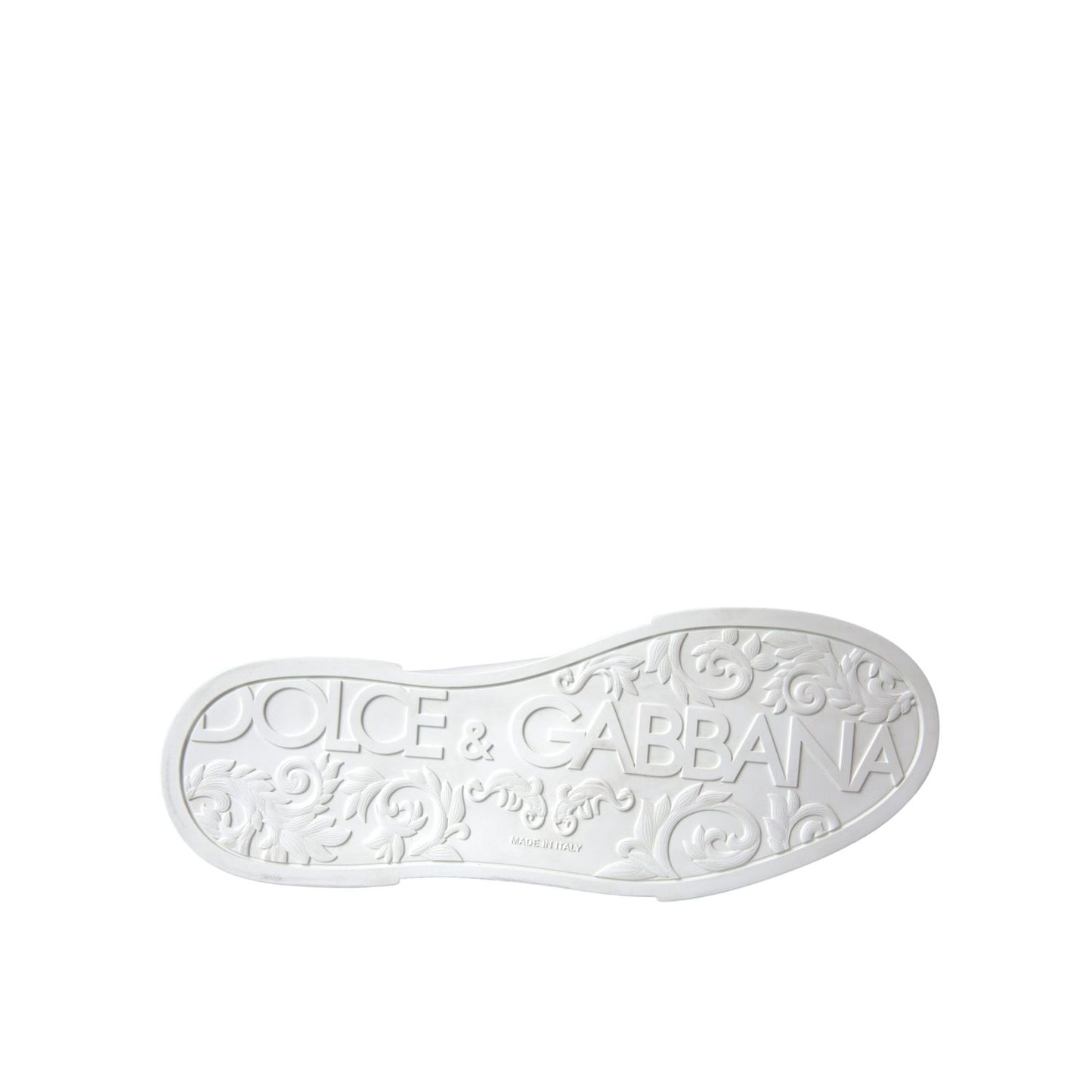 Dolce & Gabbana White Leather DG Logo Casual Low Top Sneakers Shoes