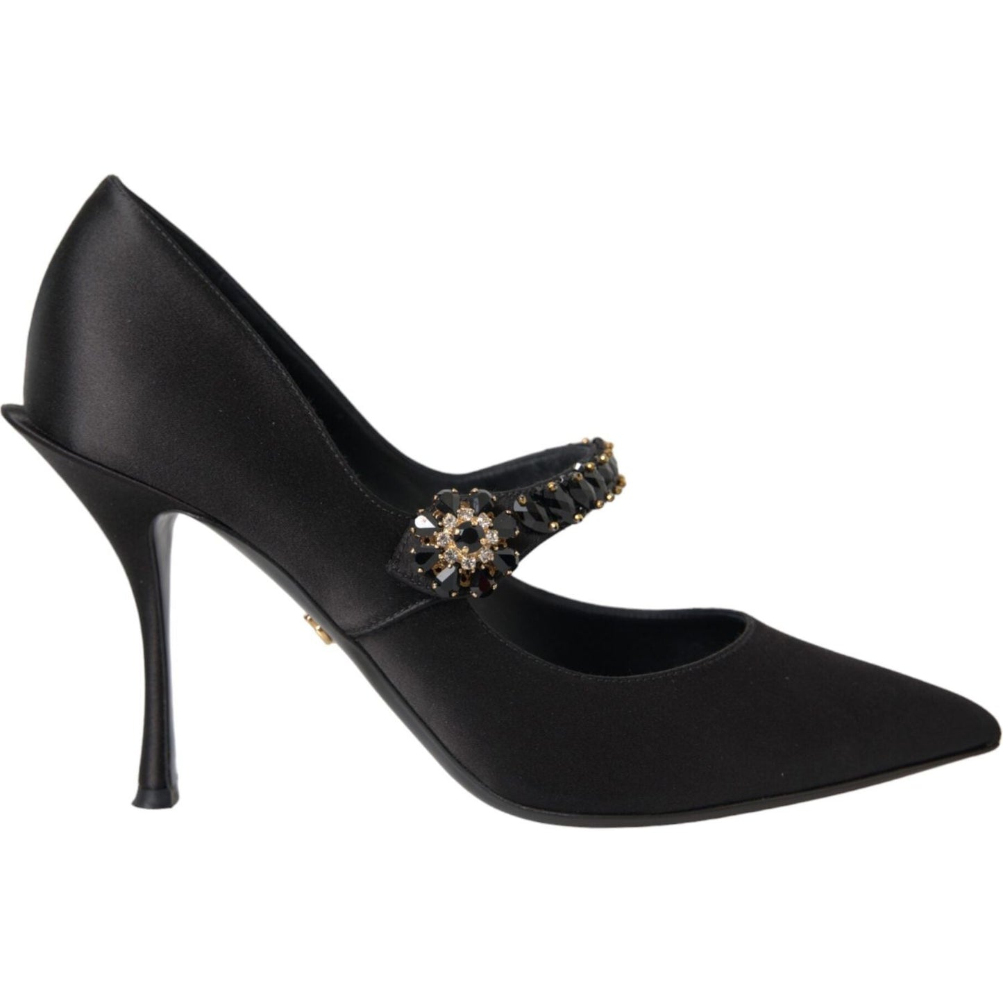 Dolce & Gabbana Black Mary Jane Crystal Heels Pumps Shoes Dolce & Gabbana