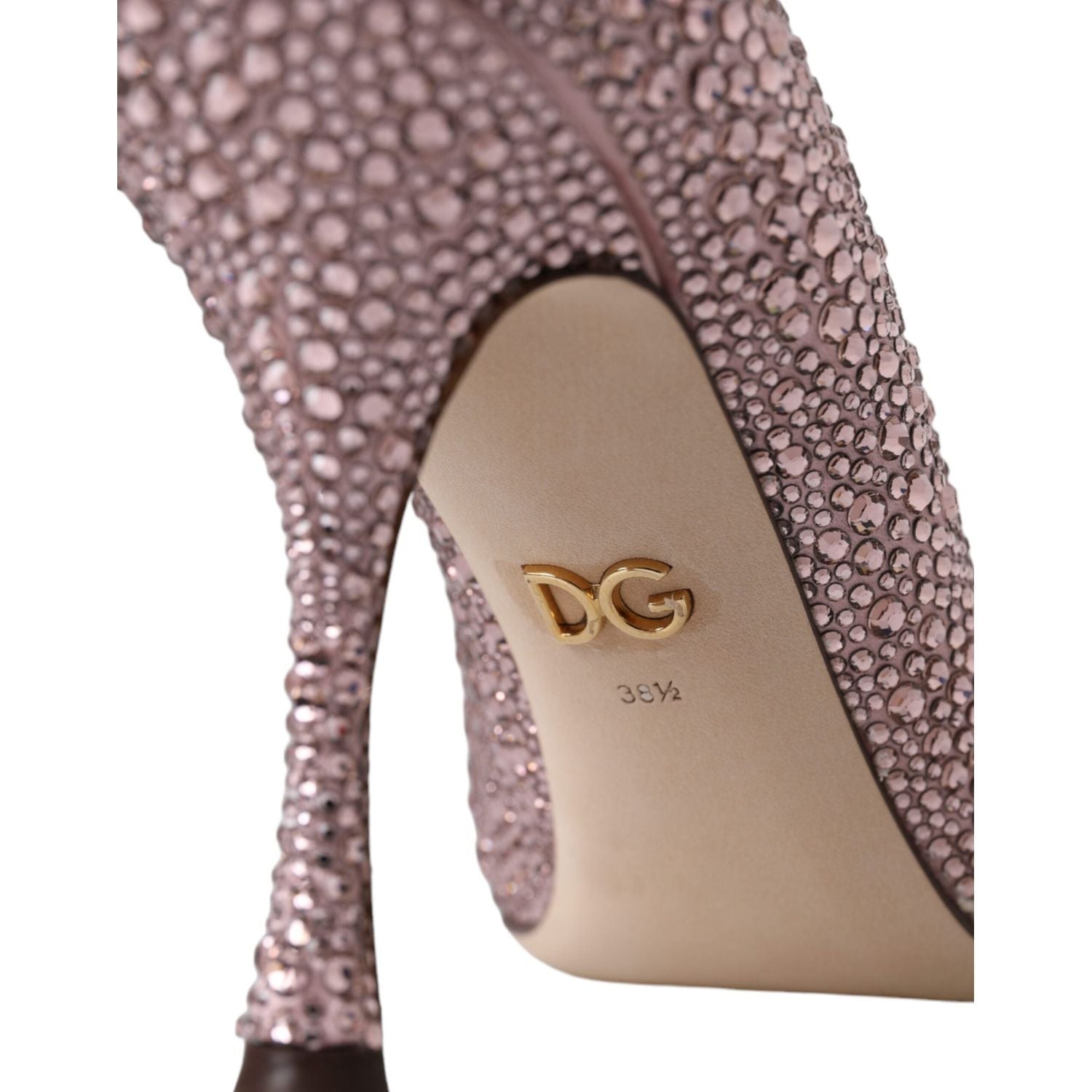 Dolce & Gabbana Pink Strass Crystal Heels Pumps Shoes