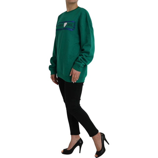 Philippe Model Green Cotton Logo Print Long Sleeves Pullover Sweater Philippe Model