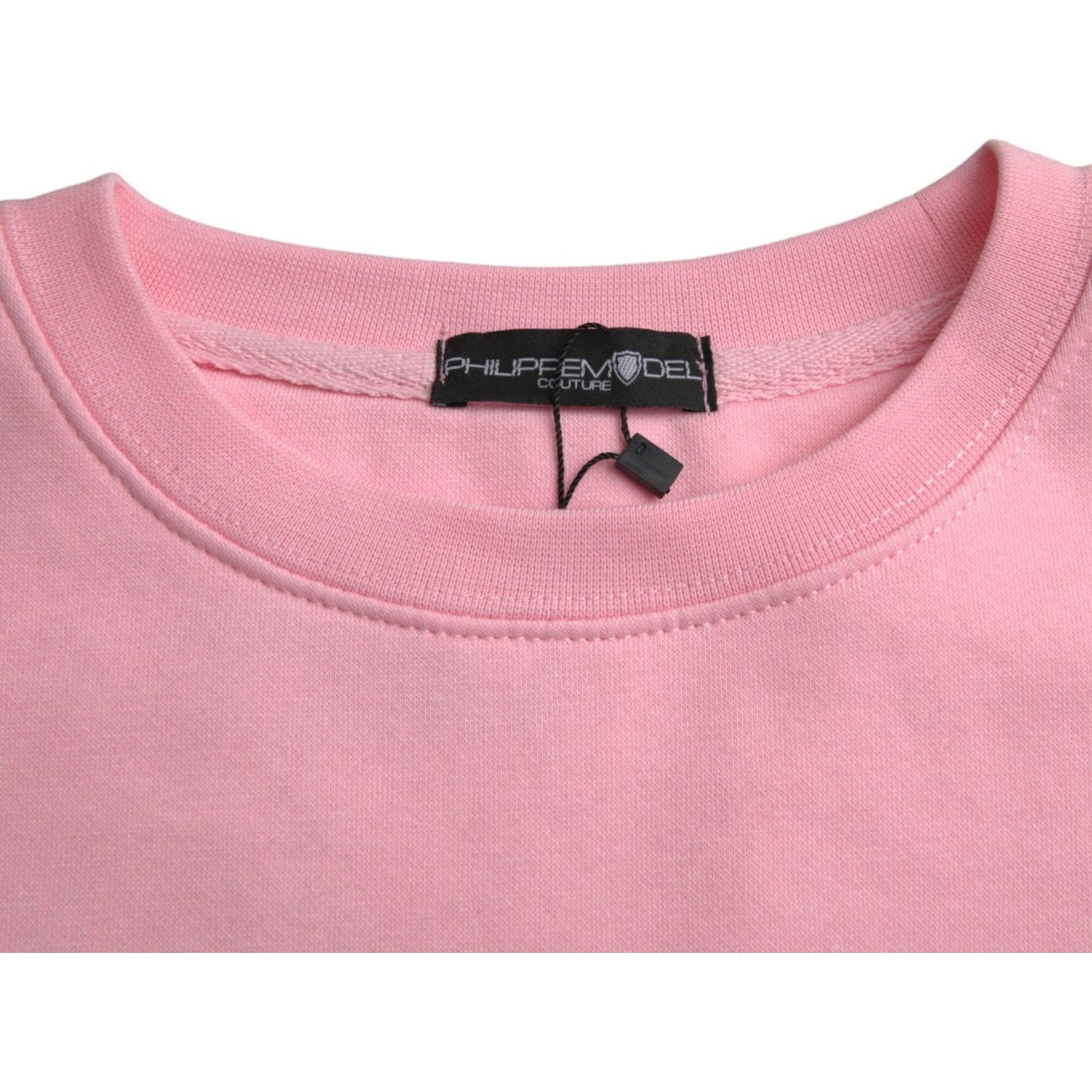 Philippe Model Pink Cotton Logo Print Long Sleeves Pullover Sweater Philippe Model