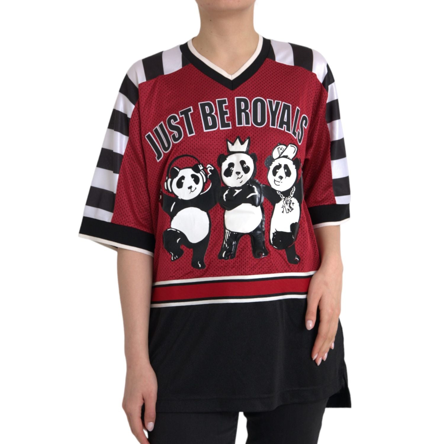 تي شيرت Dolce &amp; Gabbana Royals Panda كبير الحجم متعدد الألوان