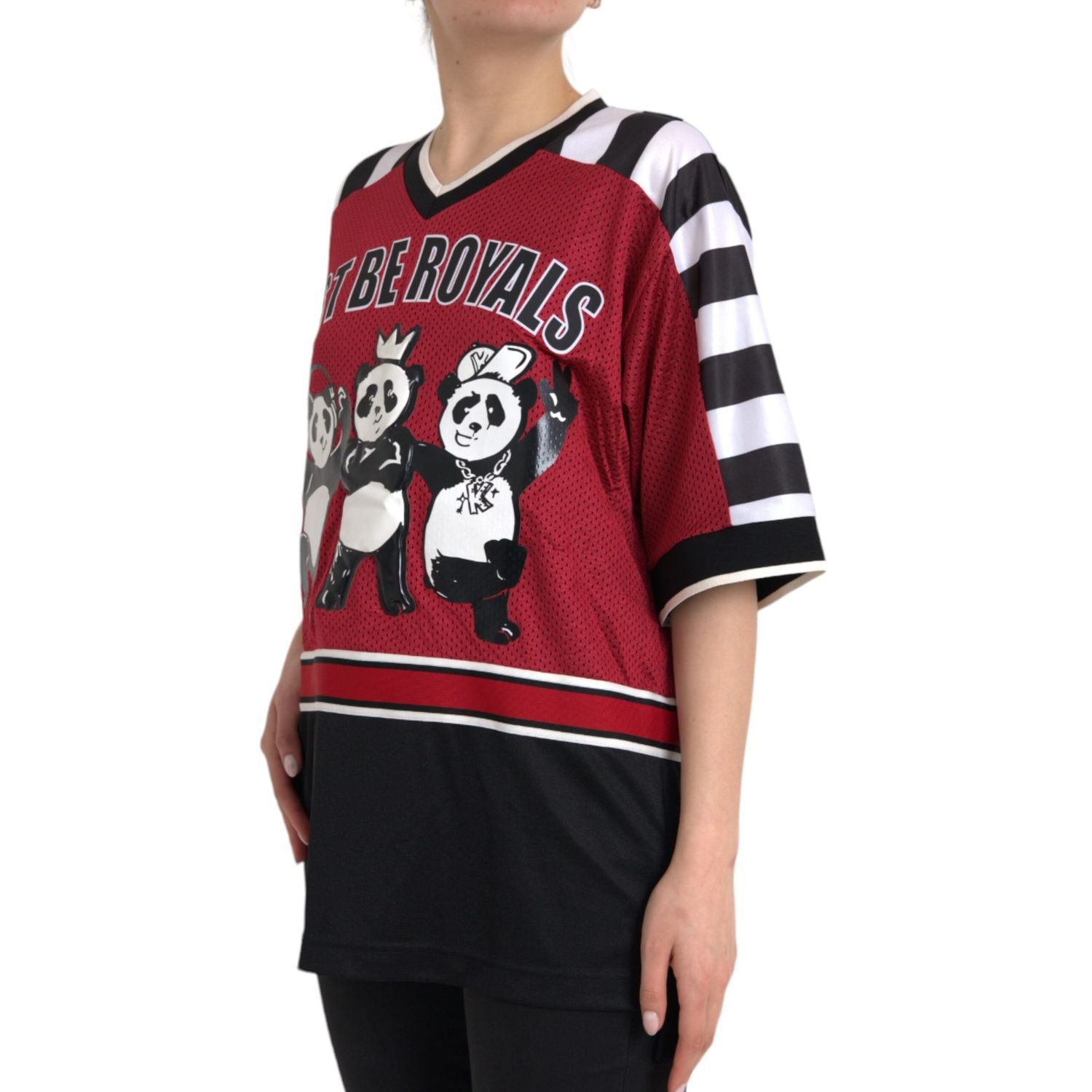 تي شيرت Dolce &amp; Gabbana Royals Panda كبير الحجم متعدد الألوان