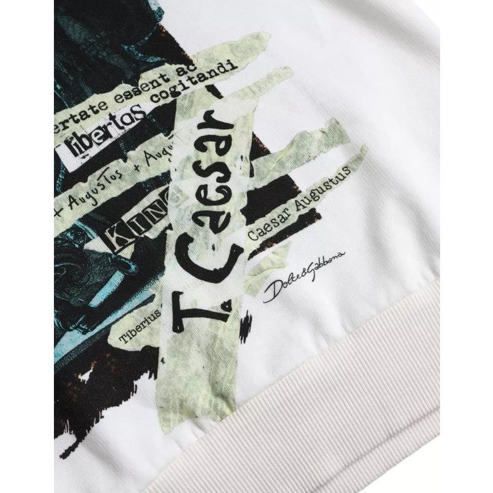 سترة بغطاء رأس من القطن باللون الأبيض من Dolce &amp; Gabbana