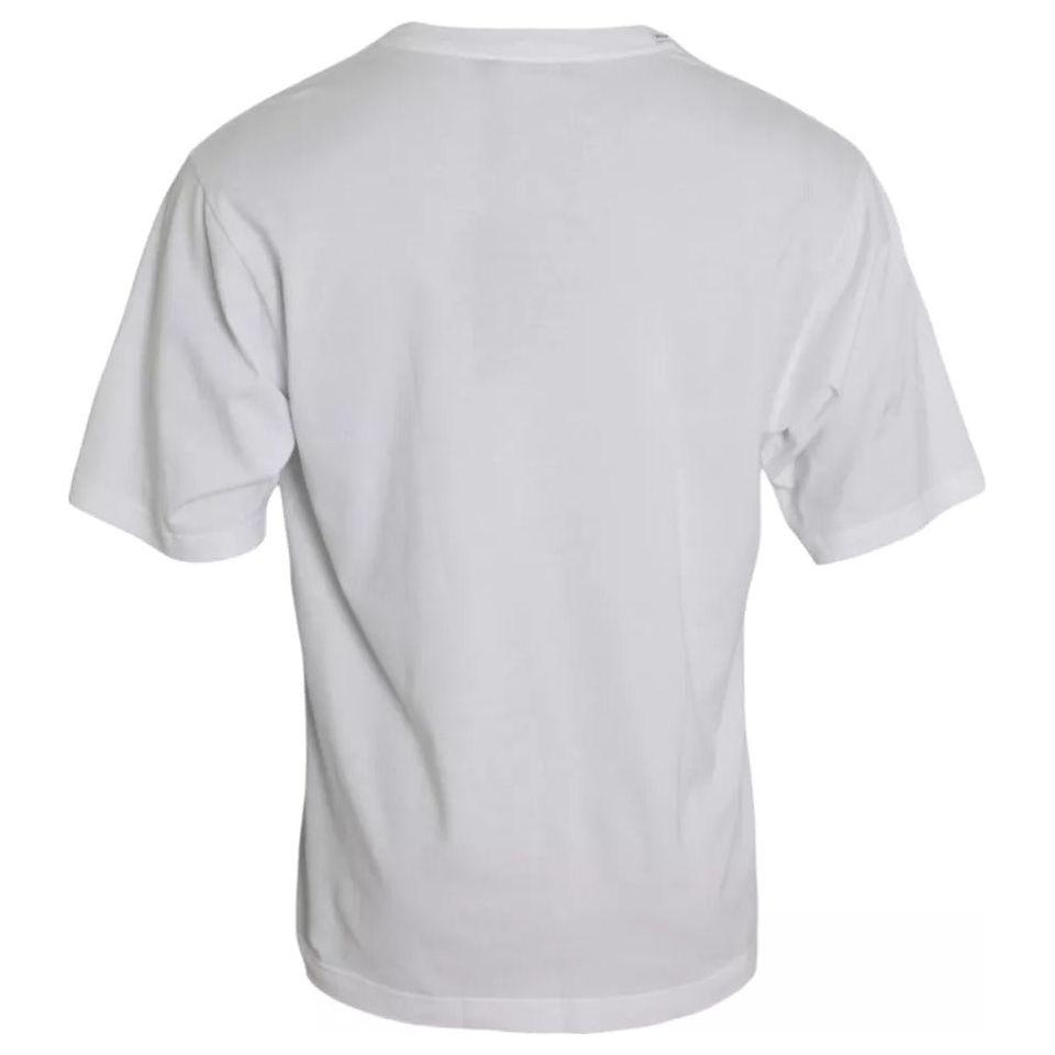 Dolce & Gabbana White Logo Cotton Round Neck Short Sleeves T-shirt Dolce & Gabbana