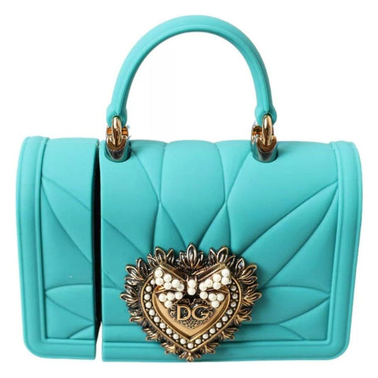 Dolce & Gabbana Turquoise Silicone Devotion Heart Bag Cover Hand Airpods Case Dolce & Gabbana