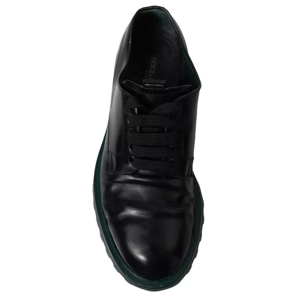 Dolce & Gabbana Black Leather Derby Formal Dress Shoes Dolce & Gabbana