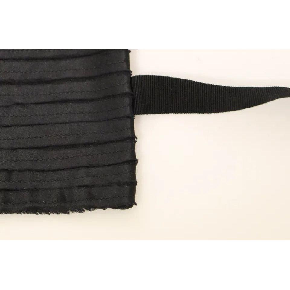 حزام الخصر الحريري الأسود للنساء من دولتشي آند غابانا