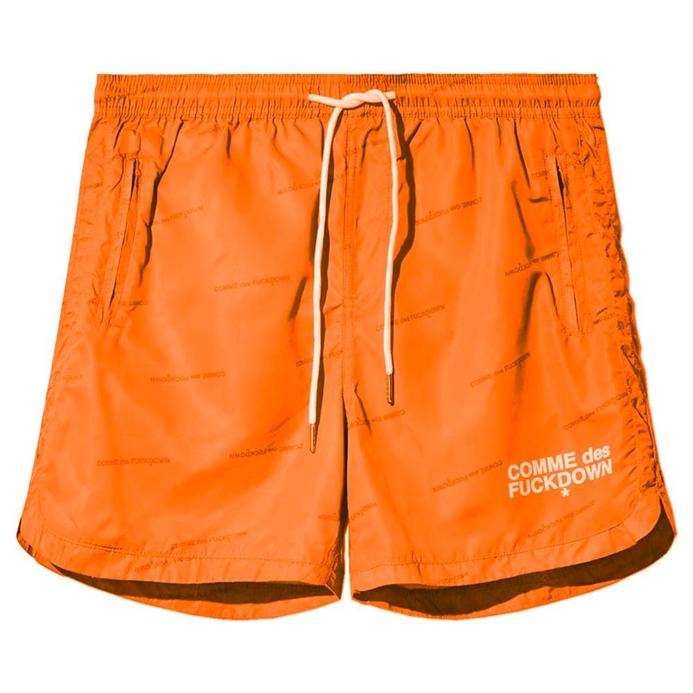 Comme Des Fuckdown Orange Polyester Swimwear Comme Des Fuckdown