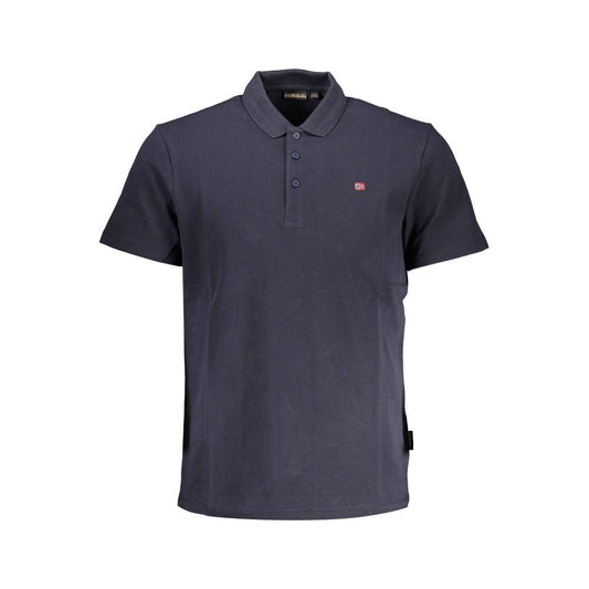 Napapijri Blue Cotton Men Polo Napapijri