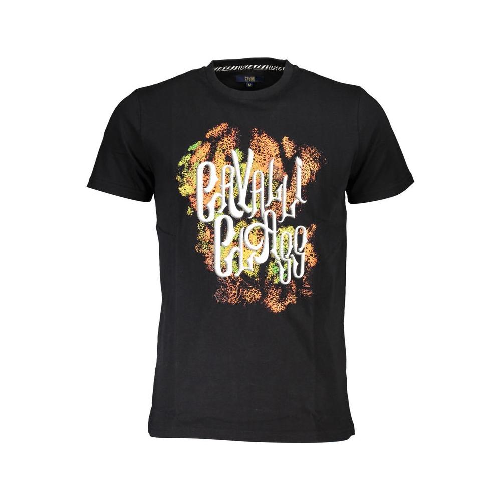 Cavalli Class Black Cotton T-Shirt Cavalli Class