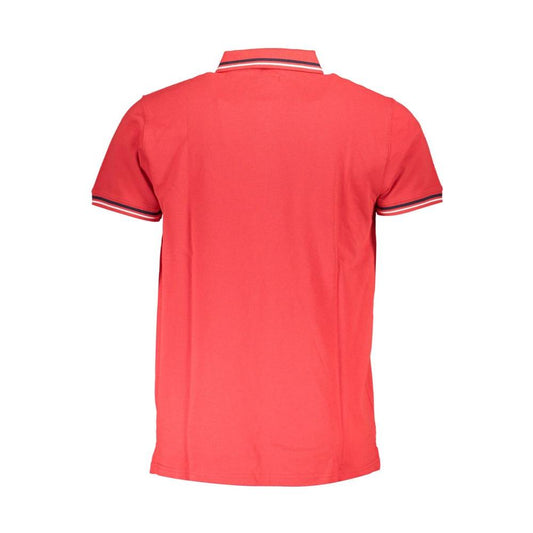 Cavalli Class Red Cotton Polo Shirt Cavalli Class