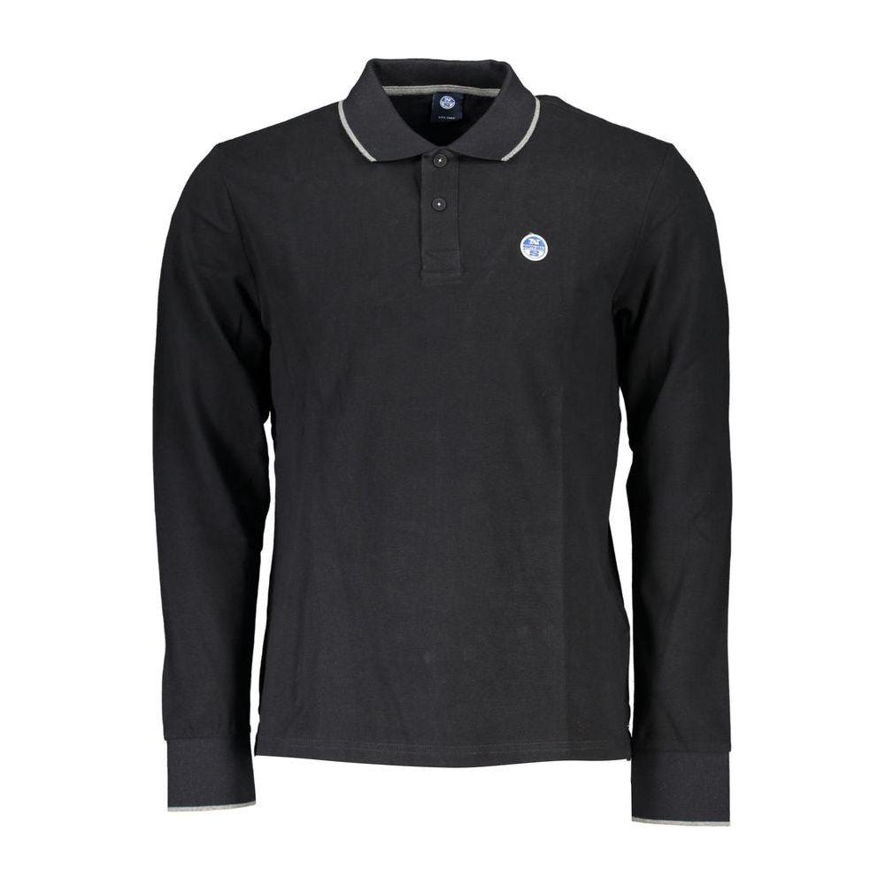 North Sails Black Cotton Men Polo Shirt North Sails