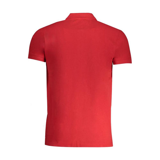 Cavalli Class Red Cotton Polo Shirt Cavalli Class