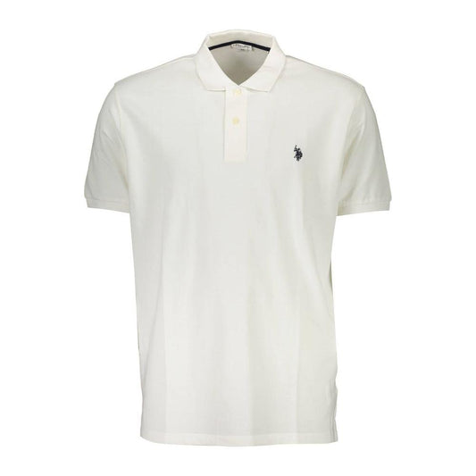 U.S. POLO ASSN. White Cotton Men Polo Shirt U.S. POLO ASSN.