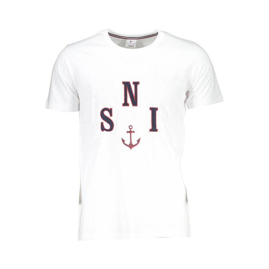 Scuola Nautica White Cotton T-Shirt Scuola Nautica