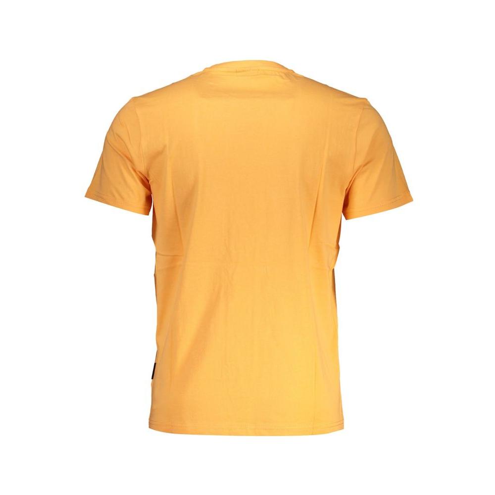 Napapijri Orange Cotton Men T-Shirt Napapijri