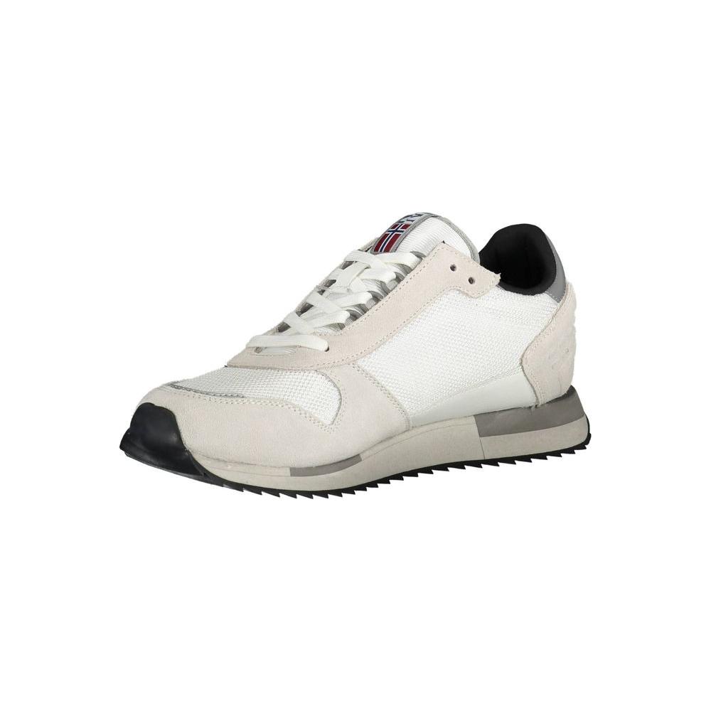 Napapijri White Leather Men Sneaker Napapijri