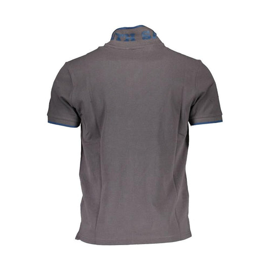 North Sails Gray Cotton Men Polo Shirt North Sails