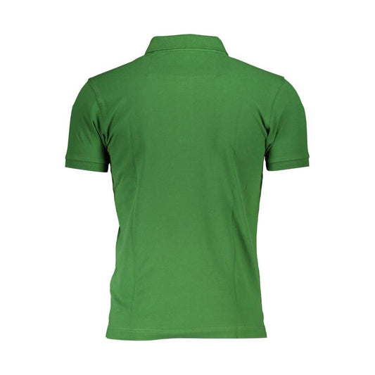 La Martina Green Cotton Men Polo Shirt La Martina