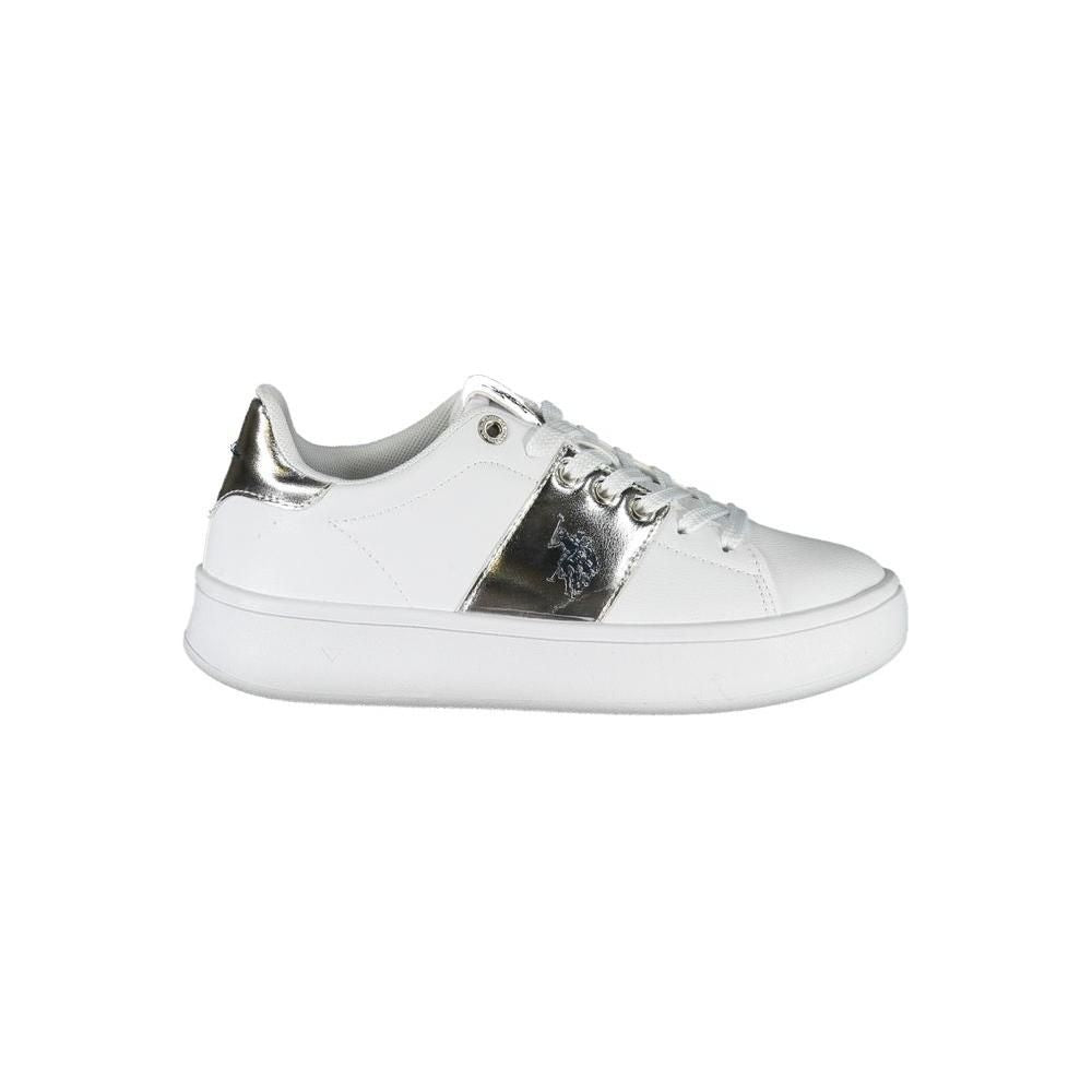 U.S. POLO ASSN. White Polyethylene Women Sneaker U.S. POLO ASSN.