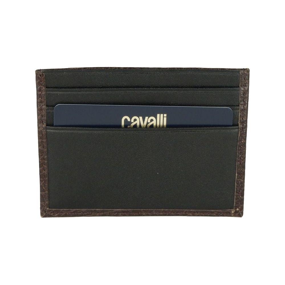 Cavalli Class Chic Calfskin Leather Card Holder Cavalli Class