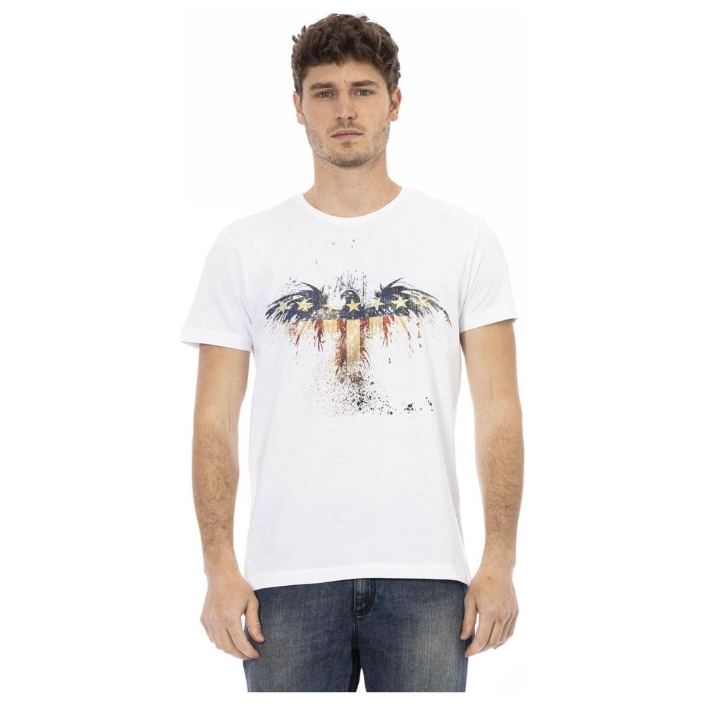 Trussardi Action White Cotton Men T-Shirt Trussardi Action