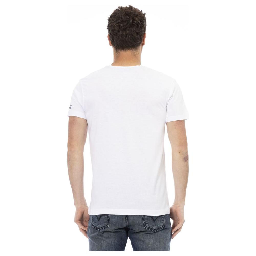 Trussardi Action White Cotton Men T-Shirt Trussardi Action