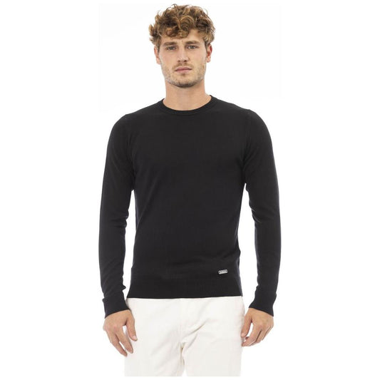 Baldinini Trend Black Modal Men Sweater Baldinini Trend