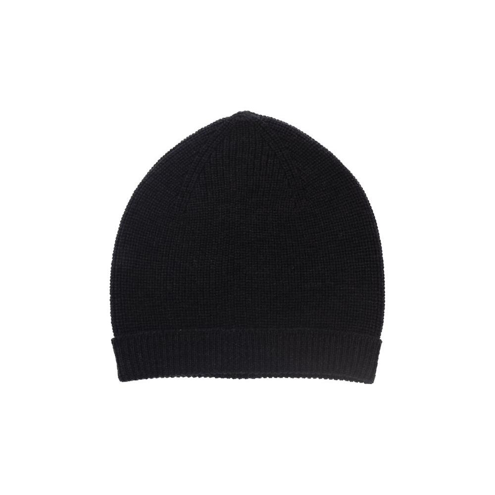 Alpha Studio Black Merino Wool Men's Hat Alpha Studio