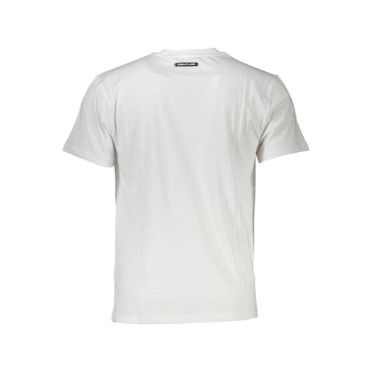 Cavalli Class White Cotton Men T-Shirt Cavalli Class