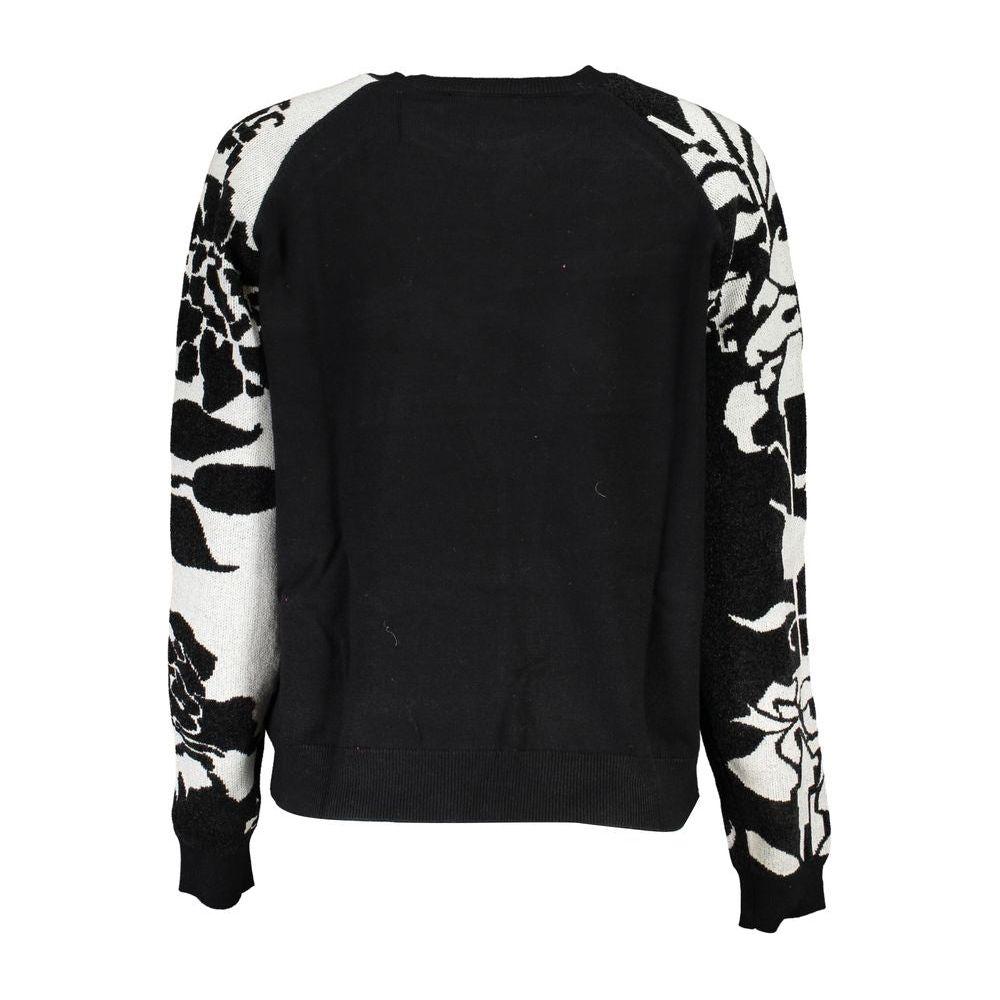 Desigual Chic High Neck Sweater with Contrast Details Desigual