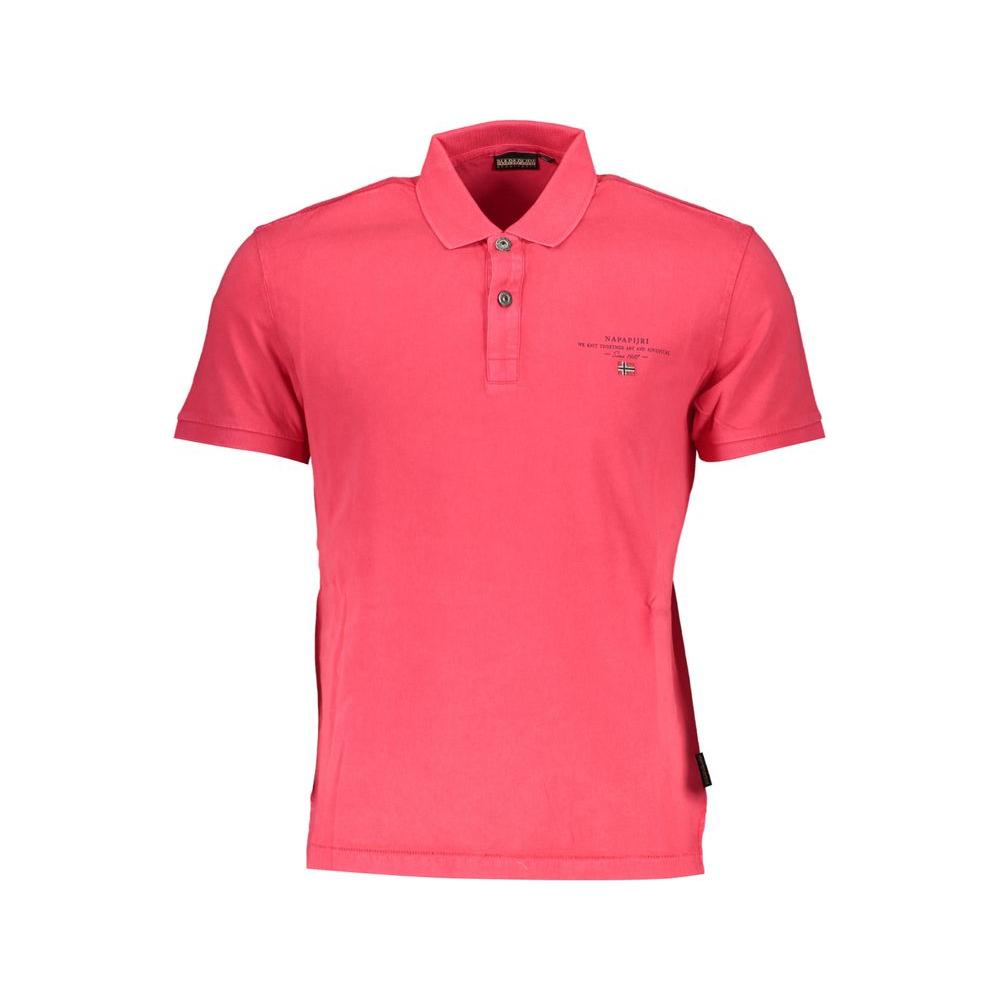 Napapijri Pink Cotton Polo Shirt Napapijri